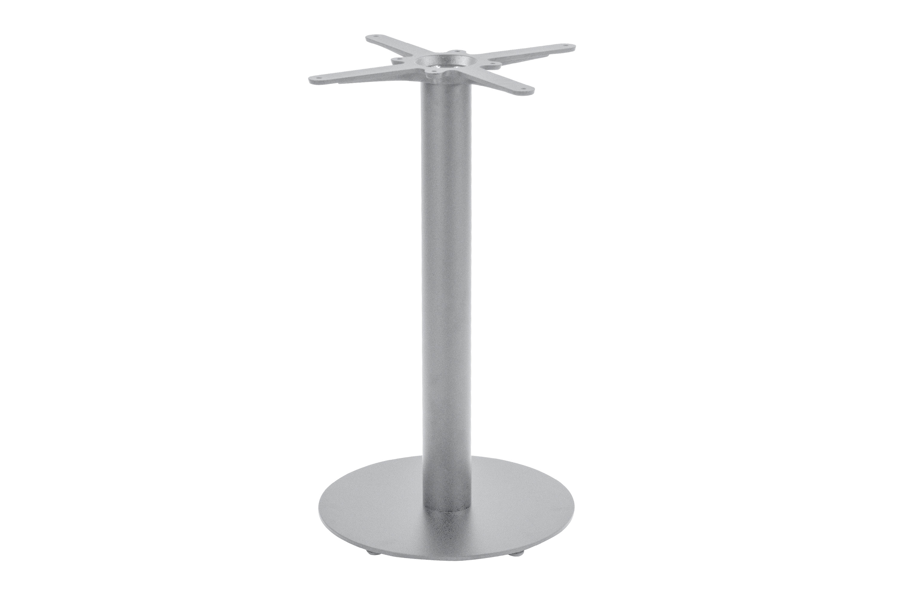 Tischgestelle Standfuß rund - Einzelsäule / Silber / 50 cm