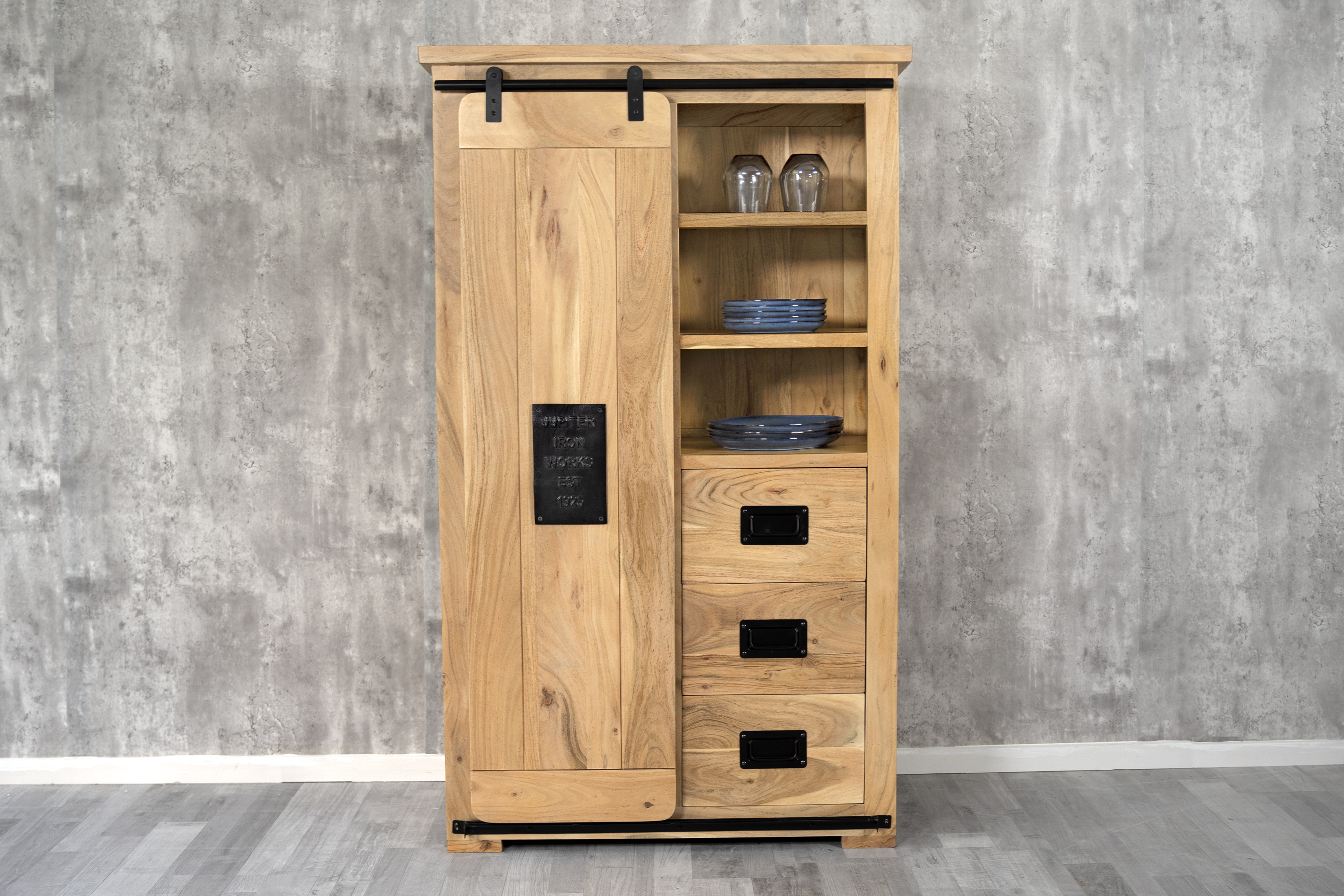 Highboard LIBRO / Akazie naturfarben / Akazie naturfarben