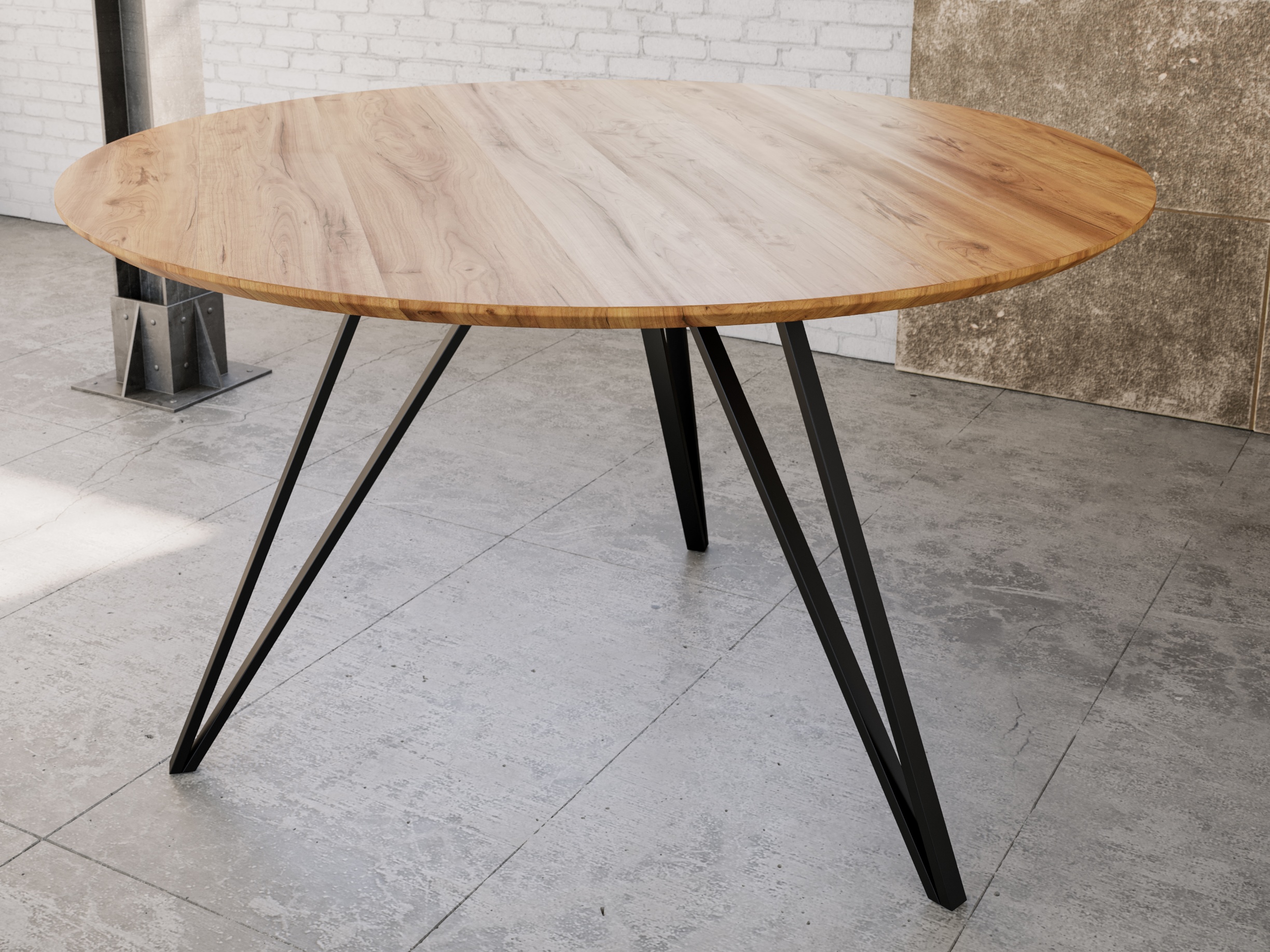 Esstisch INSA RUND / naturfarben / 130x130