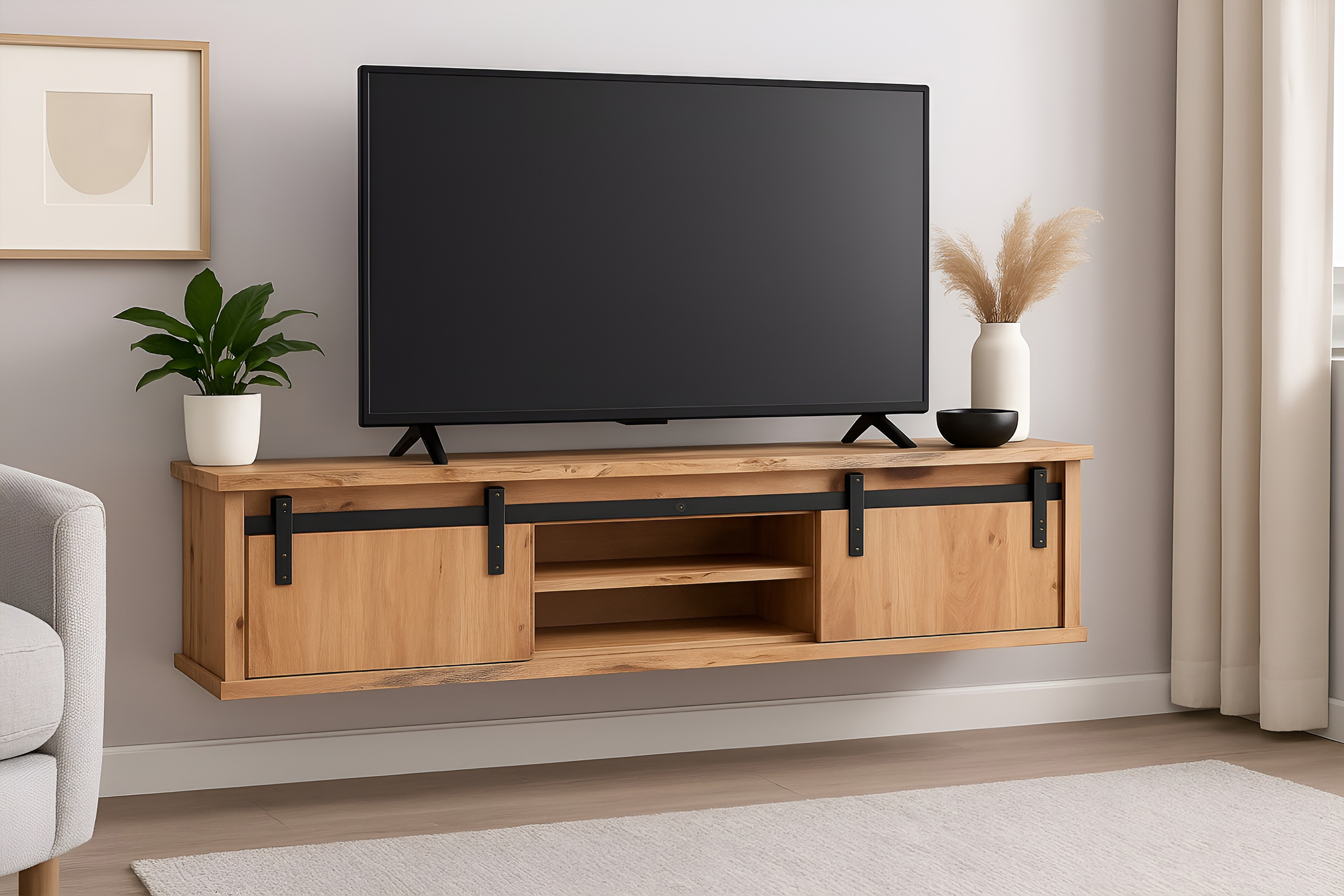 Lian I - mit Baumkante / 130x25 / Wandboard
