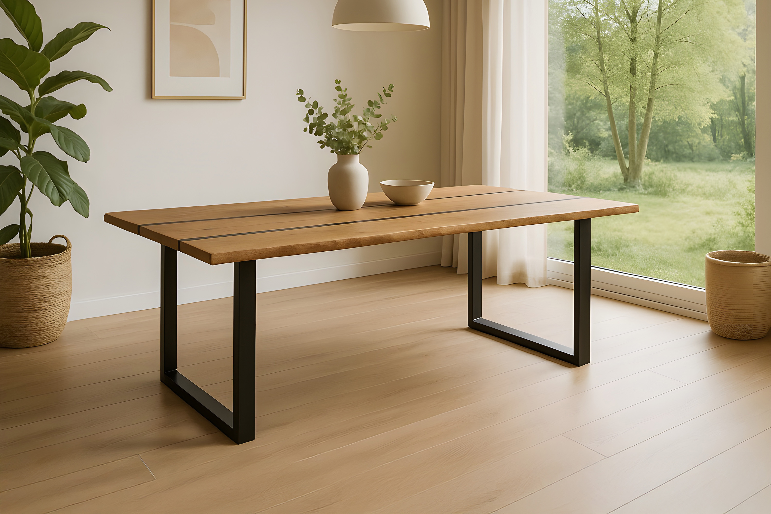 Esstisch Pedro / 220x100 / U-Gestell Schwarz