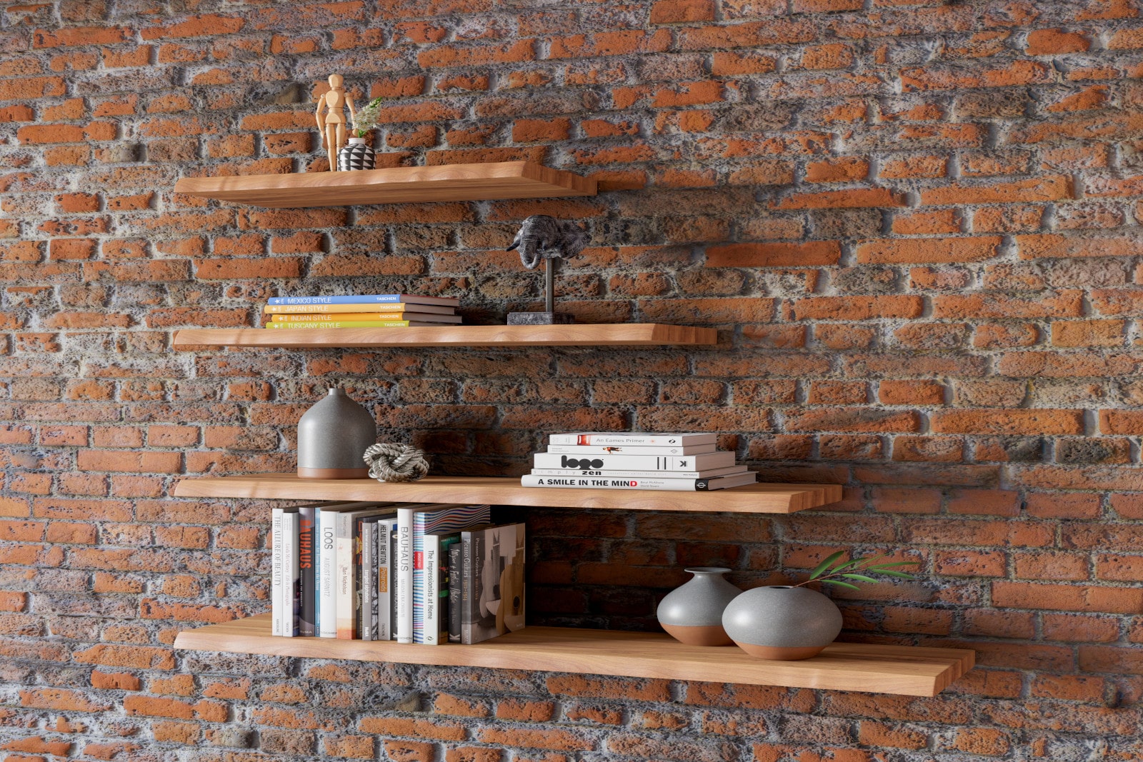 Wandregalsystem SUVA / naturfarben